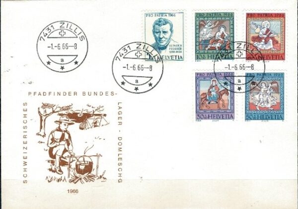 FDC LITERATURA SZWAJCARIA MI.836-840