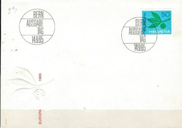 FDC EUROPA SZWAJCARIA MI.825