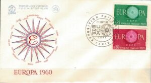 FDC EUROPA CEPT FRANCJA MI.1318-1319