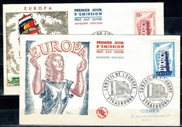 FDC EUROPA  FRANCJA MI.1104-1105