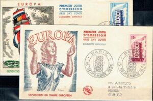 FDC EUROPA FRANCJA MI.1104-1105 NR1