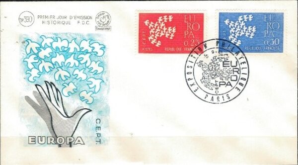 FDC EUROPA CEPT FRANCJA MI.1363-1364 NR1