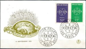 FDC EUROPA CEPT FRANCJA MI.1262-1263 NR1