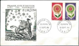FDC EUROPA CEPT FRANCJA MI.1490-1491