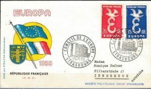 FDC EUROPA CEPT FRANCJA MI.1210-1211 NR2