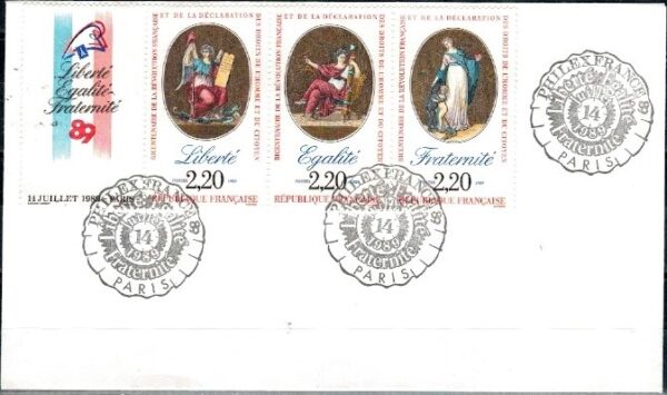 FDC FRANCUSKA REWOLUCJA FRANCJA MI.2708/2715/2720 NR1