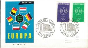 FDC EUROPA CEPT FRANCJA MI.1262-1263 NR3