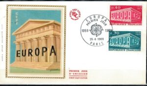 FDC EUROPA CEPT FRANCJA MI.1665-1666