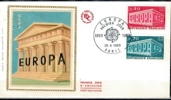 FDC EUROPA CEPT FRANCJA MI.1665-1666