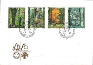 FDC DRZEWA LIECHTENSTEIN MI.757-760