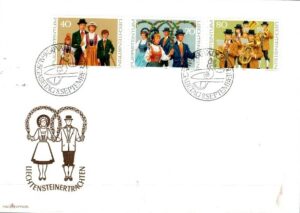 FDC FOLKLOR LIECHTENSTEIN MI.754-756