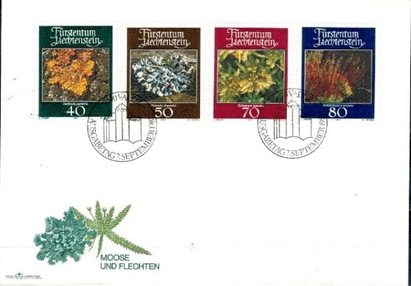 FDC MCHY I POROSTY LIECHTENSTEIN MI.776-779