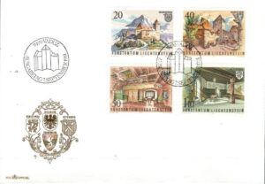FDC ARCHITEKTURA LIECHTENSTEIN MI.780-783