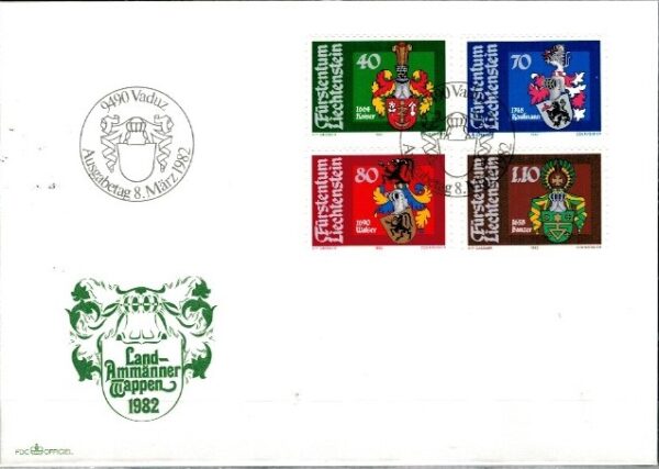 FDC HERBY LIECHTENSTEIN MI.793-796