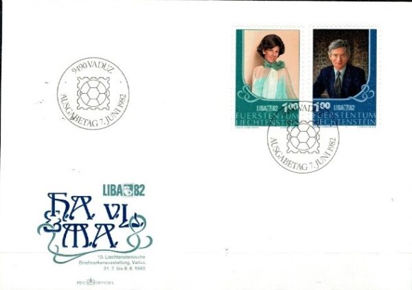 FDC SŁAWNI LUDZIE LIECHTENSTEIN MI.797-798