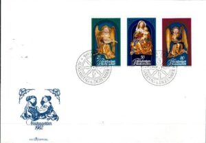 FDC BOŻE NARODZENIE LIECHTENSTEIN MI.813-815