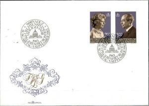 FDC PARA KSIĄŻĘCA LIECHTENSTEIN MI.828-829