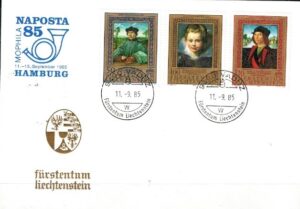FDC MALARSTWO LIECHTENSTEIN MI.881-883