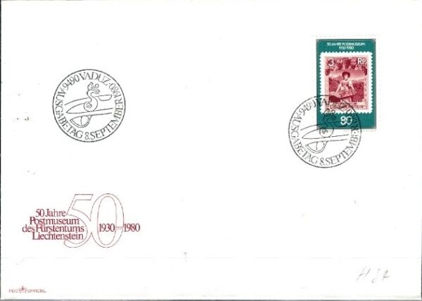 FDC ROCZNICA LIECHTENSTEIN MI.750