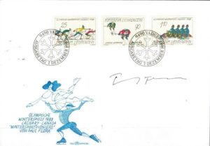 FDC OLIMPIADA ZIMOWA LIECHTENSTEIN MI.934-936