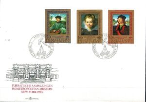 FDC MALARSTWO LIECHTENSTEIN MI.881-883 NR1
