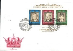 FDC SŁAWNI LUDZIE LIECHTENSTEIN MI.BL.13
