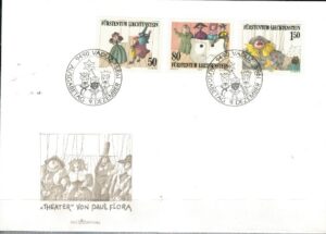 FDC TEATR LIECHTENSTEIN MI.887-889