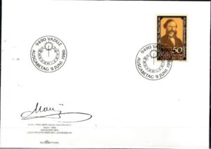 FDC SŁAWNI LUDZIE LIECHTENSTEIN MI.902