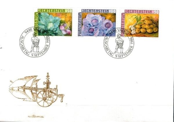 FDC WARZYWA LIECHTENSTEIN MI.904-906