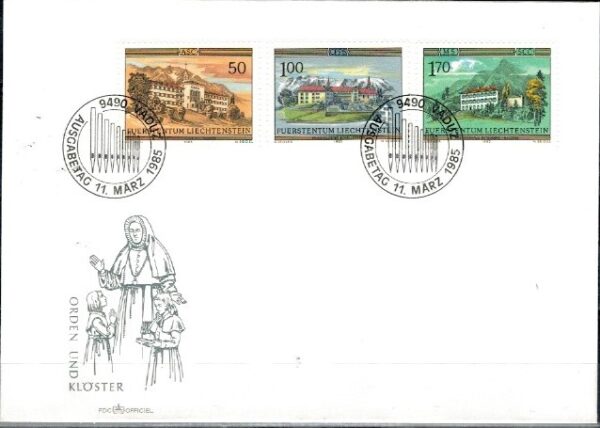FDC ARCHITEKTURA LIECHTENSTEIN MI.868-870