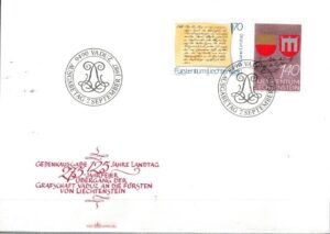 FDC ROCZNICA LIECHTENSTEIN MI.928-929