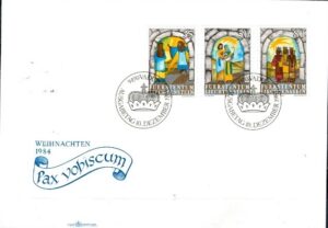 FDC BOŻE NARODZENIE LIECHTENSTEIN MI.861-863