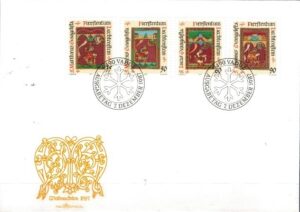 FDC BOŻE NARODZENIE LIECHTENSTEIN MI.930-933