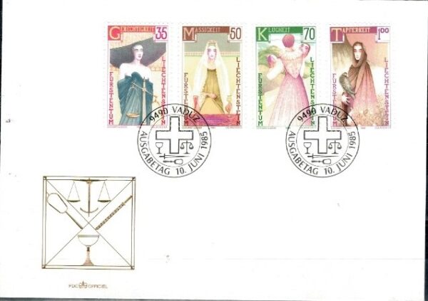 FDC MODA LIECHTENSTEIN MI.871-874