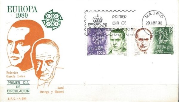 FDC EUROPA CEPT HISZPANIA MI.2460-2461
