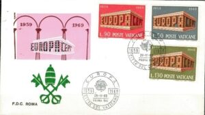 FDC EUROPA CEPT WATYKAN MI.547-549 NR1