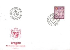 FDC ARCHITEKTURA LIECHTENSTEIN URZĘDOWE MI.69