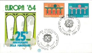 FDC EUROPA CEPT WŁOCHY MI.1886-1887