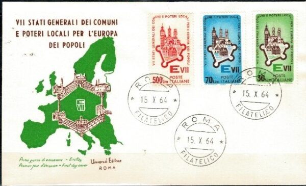 FDC EUROPA WŁOCHY MI.1166-1168