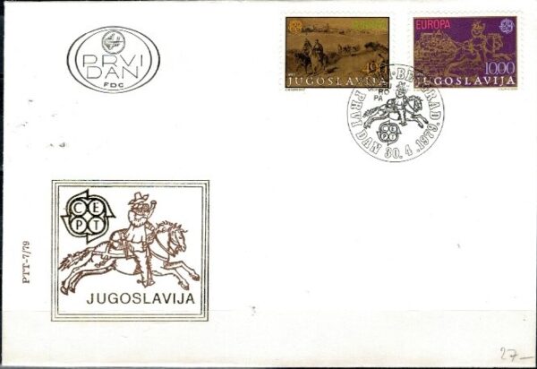 FDC EUROPA CEPT JUGOSŁAWIA MI.1787-1788