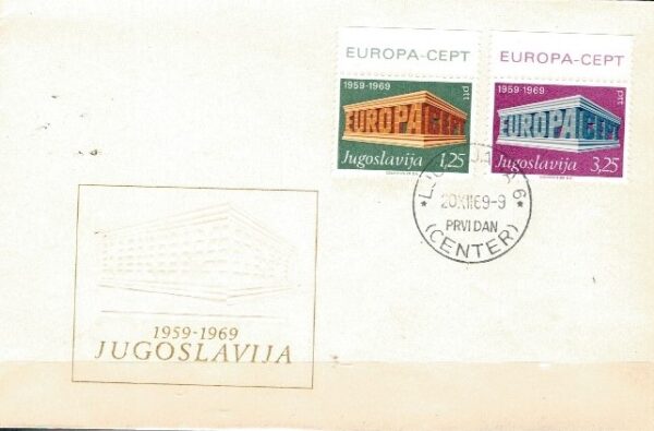 FDC EUROPA CEPT JUGOSŁAWIA MI.1361-1362