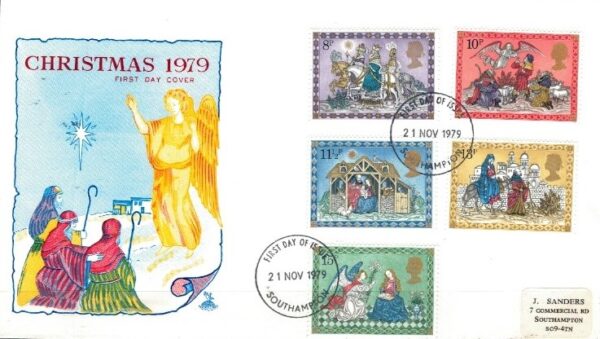 FDC BOŻE NARODZENE ANGLIA MI.812-816