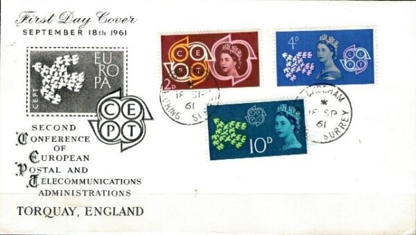 FDC EUROPA CEPT ANGLIA MI.346-348