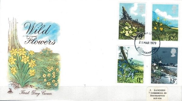 FDC WIOSENNE KWIATY ANGLIA MI.785-788