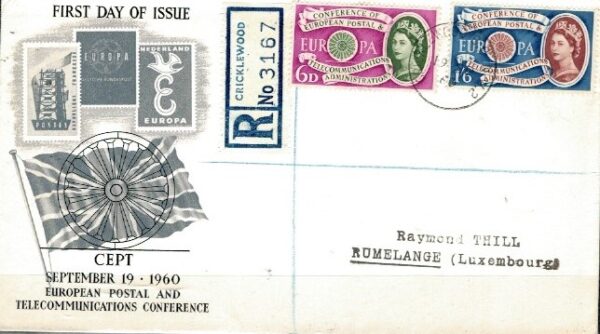 FDC EUROPA CEPT ANGLIA MI.341-342