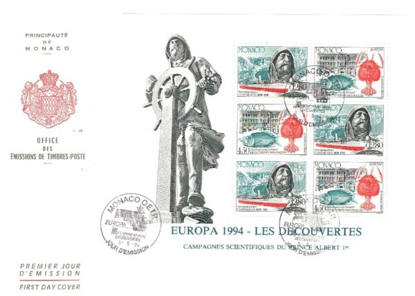 FDC RYBOŁÓWSTWO MONAKO MI.BL.63