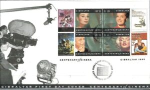 FDC ROCZNICA KINA GIBRALTAR MI.BL.24