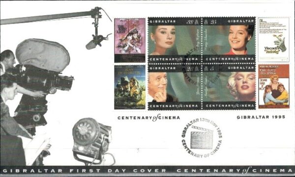 FDC ROCZNICA KINA GIBRALTAR MI.BL.24