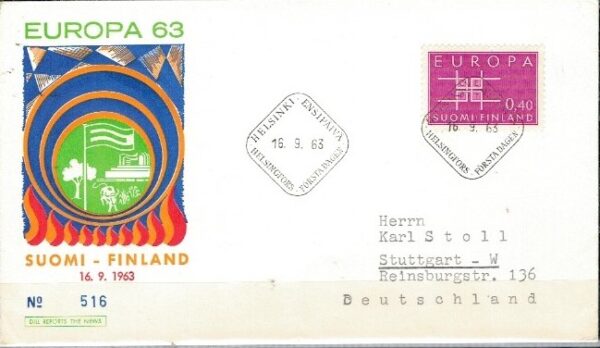 EUROPA CEPT FINLANDIA MI.576 NR1