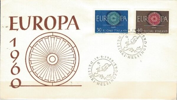 FDC EUROPA CEPT FINLANDIA MI.525-526